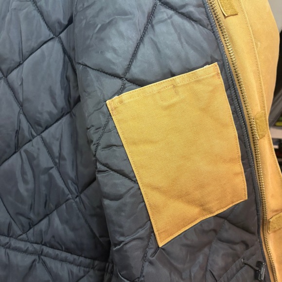VTG Carhartt Workwear Jacket Brown Quilted Lined Corduroy Collar Men USA Size XL - Picture 12 of 15